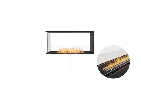 Ecosmart Fire Flex 42PN Peninsula Fireplace Insert - Black Finish / Black Burner - ESF.FX.42PN.B